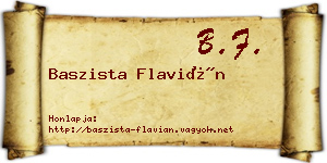 Baszista Flavián névjegykártya